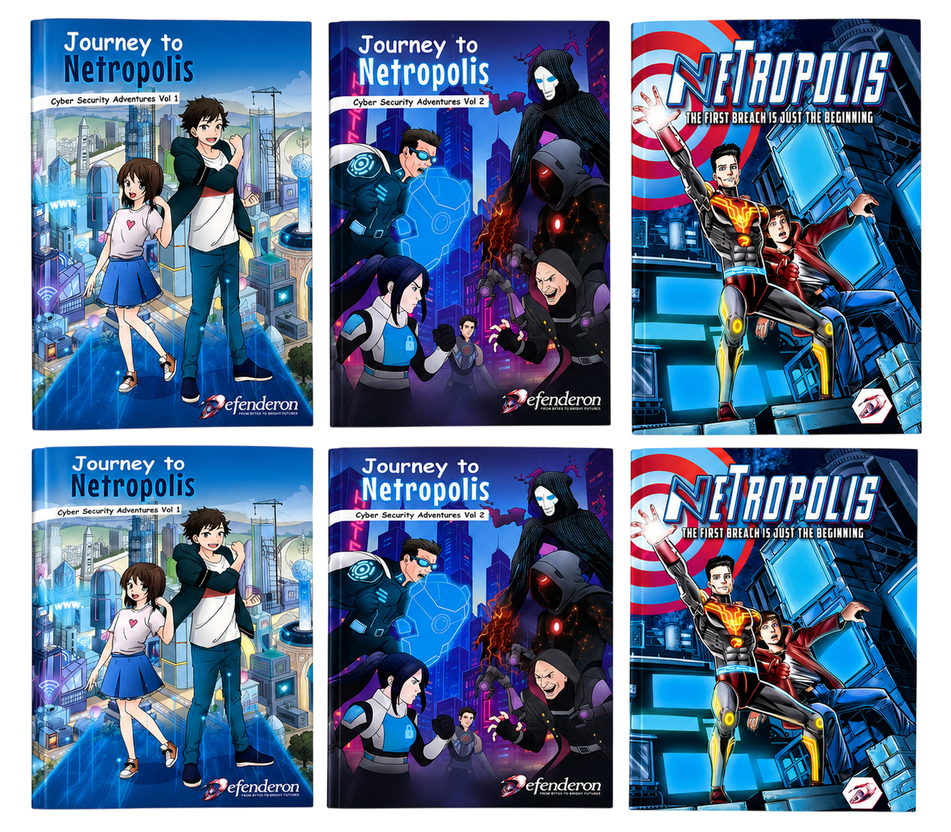 Complete 6-Book Bundle: 3 Full-Color Comics + 3 Matching Black & White Coloring Editions